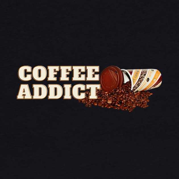 Kaffee Addict Espresso Bohnen Lustig by Maggini Art